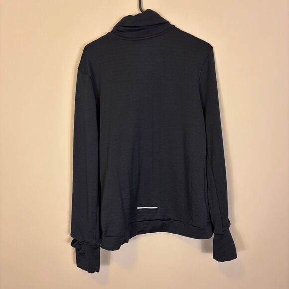 Nike Running Therma Fit Black Turtleneck Pullover Long Sleeve Women's XL - Picture 2 of 10